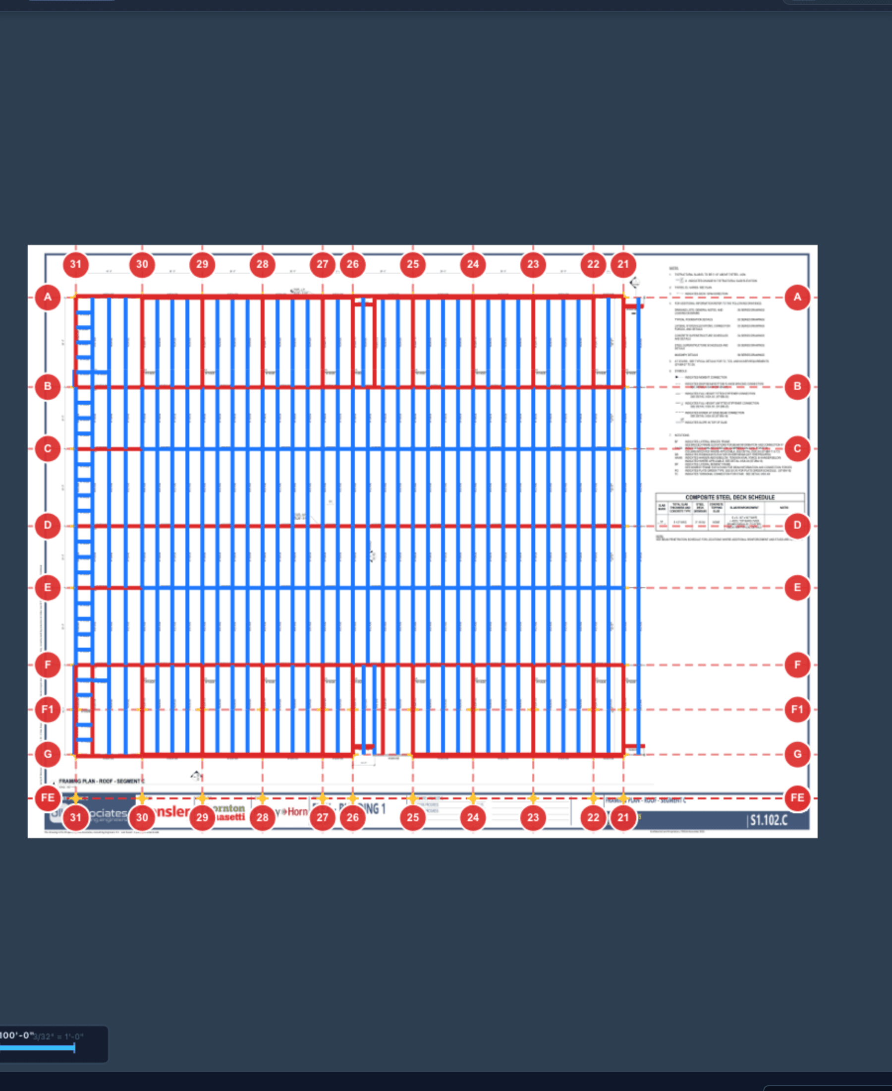 Flat 2D structural plan