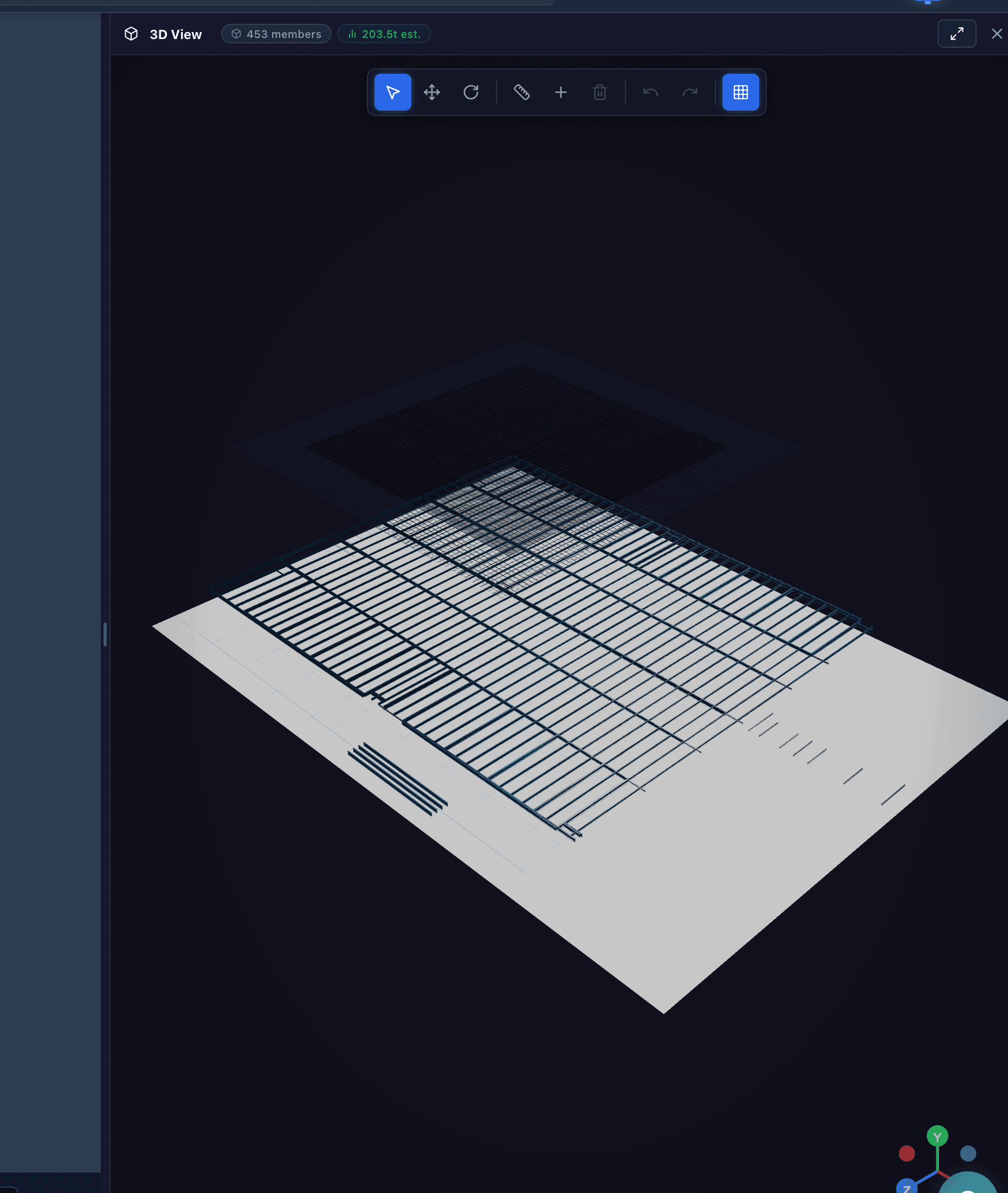 3D isometric structural model