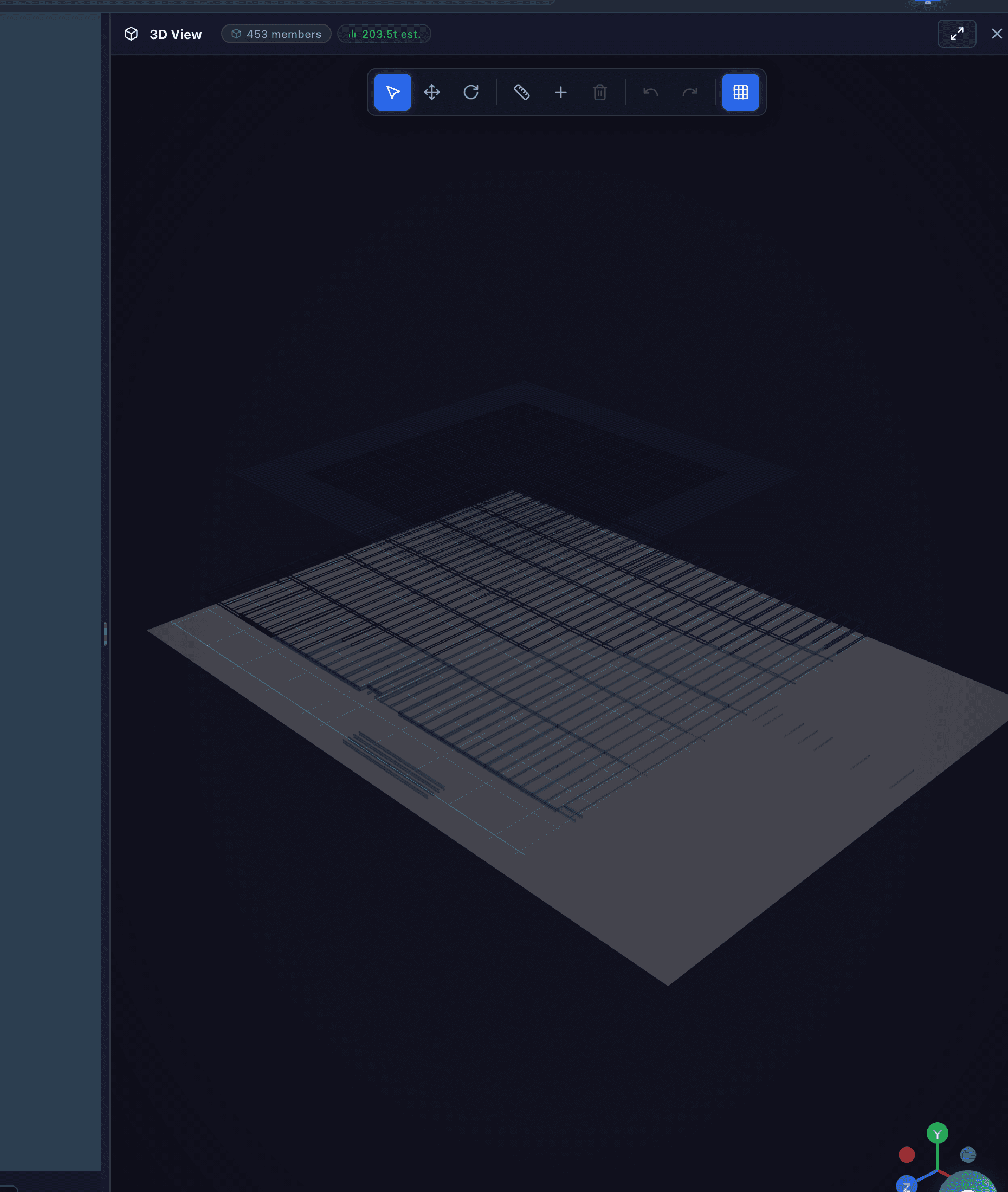 X-Ray mode revealing internal structural elements